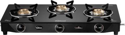 SUNFLAME 3 Burner Gas Stove Glass Manual Gas Stove