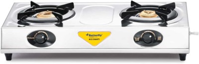 Butterfly Ace Shakti Stainless Steel Manual Gas Stove(2 Burners)