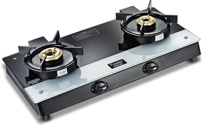 Prestige Svachh Duo GTSD 02 with Liftable & Superior Toughened Glass Manual Gas Stove(2 Burners)