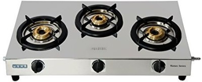 USHA GS3001 Stainless Steel Manual Gas Stove(3 Burners)