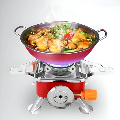 rich mart Folding Gas Stove And Picnic Butane Gas Burner For Outdoor Camping, Travelling Stainless Steel Manual Gas Stove(1 Burners)