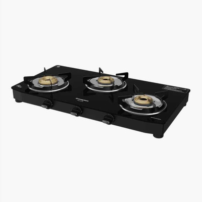 Crompton CKT-FPR753-MSB Stainless Steel, Aluminium Automatic Gas Stove(3 Burners)