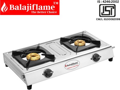 Balajiflame Classic SS 2 Burner Stainless Steel Manual Gas Stove(2 Burners)