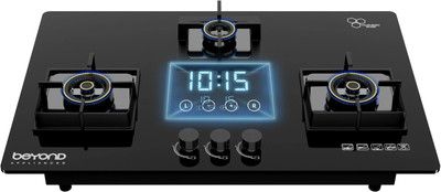 BEYOND BY BYONDNXT Dorado Smart Hobtop with Digital Timer FFD and Auto Ignition Glass Automatic Hob(3 Burners)