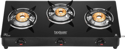 Hindware Smart Appliances Plus 3B Glass Manual Gas Stove(3 Burners)