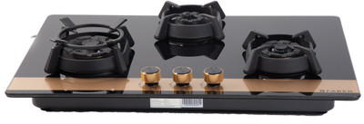 FABER HOB UTOPIA PRO HT 783 BR CI Glass Automatic Hob(3 Burners)