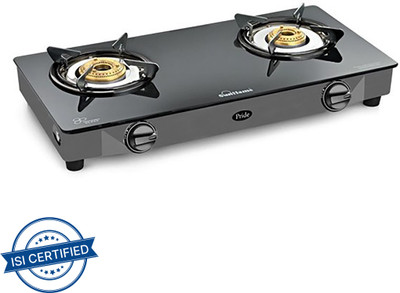 Sunflame PRIDE Glass Manual Gas Stove(2 Burners)