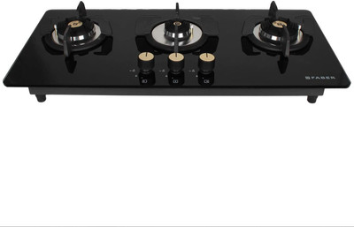 FABER Hob/Hobtop Maxus HT803 CRS BR CI AI Glass Automatic Hob(3 Burners)