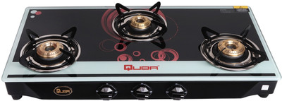 Quba B3 Pink Circle Glass Automatic Gas Stove(3 Burners)