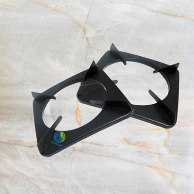 Ninki Fresh Black Iron Pan support Iron Manual Gas Stove(2 Burners)