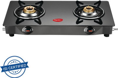 Pigeon Brunet Stainless Steel, Glass Manual Gas Stove  (2 Burners) For Rs. 1449 @ 52 %