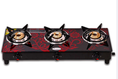 Fogger Cool Design Glass Manual Gas Stove(3 Burners)