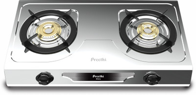 Preethi Glory 2B Stainless Steel Manual Gas Stove(2 Burners)