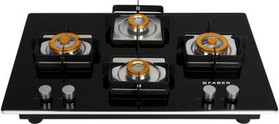 FABER Top HTG 754 CRS BR CI Glass Automatic Hob(4 Burners)