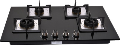 CROWN STERLING 804 Glass Automatic Hob(4 Burners)