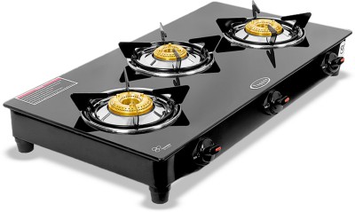 Fogger Fuera Mono Cute Glass Manual Gas Stove(3 Burners)