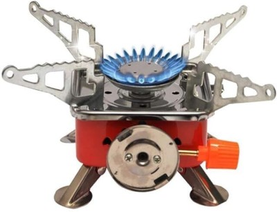 MVILAM Outdoor Camping Gas Stove Mini Foldable Gas Burner Cooking Tool Stainless Steel Manual Gas Stove(1 Burners)