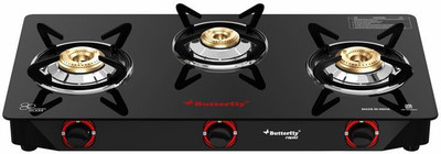 Butterfly RAPID 3B Glass Manual Gas Stove(3 Burners)