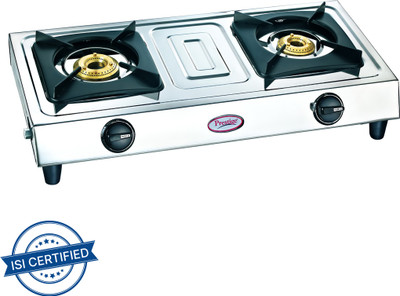 Prestige Star Stainless Steel Manual Gas Stove(2 Burners)