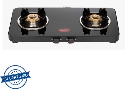 Pigeon Sleek 2 Burner Glass Manual Gas Stove(2 Burners)