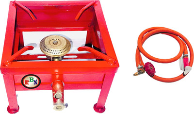 RBS ALL FITTED MS SINGLE GAS BHATTI/READY TO USE Iron Manual Butane Gas Stove(1 Burners)
