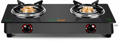 Greenchef Ebony Glass Manual Gas Stove(2 Burners)