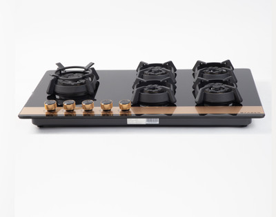 FABER HOB UTOPIA PRO HT 905 BR CI Glass Automatic Hob(5 Burners)