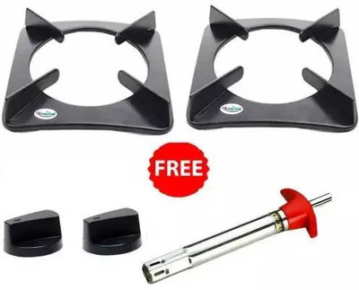 Ninki Fresh Black Pan Support with_Lighter_knobfor Manual Gas Stove Appliance Knob