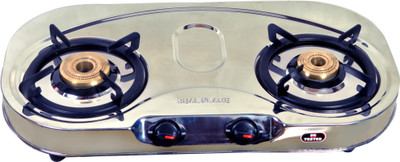Realflame Realflame Stove - 2 Burner Stainless Steel Stainless Steel Manual Gas Stove(2 Burners)