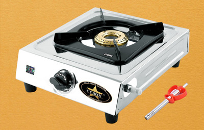 CYBOX Heavy Single Burner Gas Stove With Lighter GS9 Stainless Steel Manual Gas Stove(1 Burners)