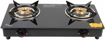 DRUMSTONE Crystal Manual Gas Stove(2 Burners)