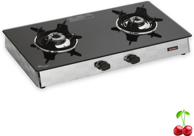 Rich flame Blaze Luxe Glass Manual Gas Stove(2 Burners)