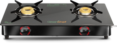 Greenchef Ebony Glass Manual Gas Stove(2 Burners)