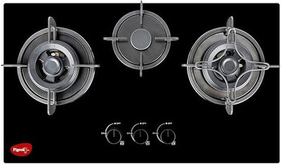 Pigeon Twinspark Glass Automatic Hob(3 Burners)