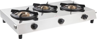 HY FLAME Stainless Steel Body 3 Burner Stainless Steel Manual Gas Stove(3 Burners)