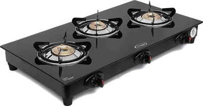 Fogger Fogger 3 Burner auto ignition Gas stove Glass Automatic Gas Stove(3 Burners)