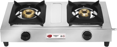 Pigeon Compact Stainless Steel Manual Gas Stove(2 Burners)
