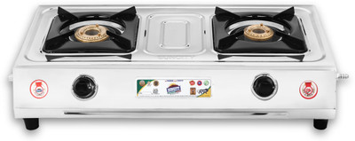 Suncity Sunrise Supreme Stainless Steel Manual Gas Stove(2 Burners)