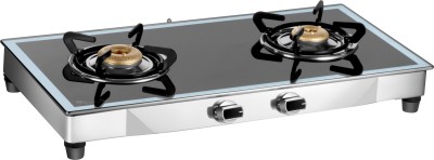 smart line Silverline || SS Frame || Forged Brass Burners || Metal Knobs Stainless Steel Manual Gas Stove(3 Burners)