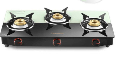 Butterfly smart plus Glass Manual Gas Stove(3 Burners)