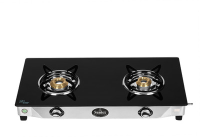 Suntex 2B ADVANTAGE Glass Manual Gas Stove(2 Burners)