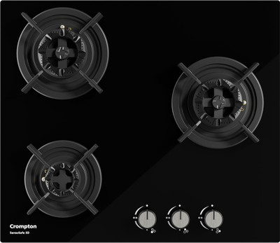Crompton SensoSafe 3D Glass Automatic Hob(3 Burners)