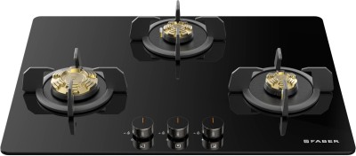 FABER Hob Prime HT703 CRS BR CI AI Hob/ Cooktop Toughened glass ,5 year warranty Glass Automatic Hob(3 Burners)