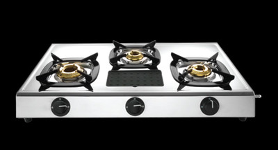 Butterfly Stainless Steel Manual Gas Stove(3 Burners)