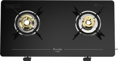 Preethi Luxe 2 Burner Glass Manual Gas Stove(2 Burners)