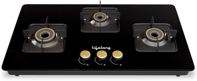 Lifelong HobTop Gas LLHT005 Glass Automatic Hob(3 Burners)