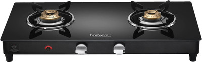 Hindware ARMO Plus GL 2B AI BLK Glass Automatic Gas Stove(2 Burners)