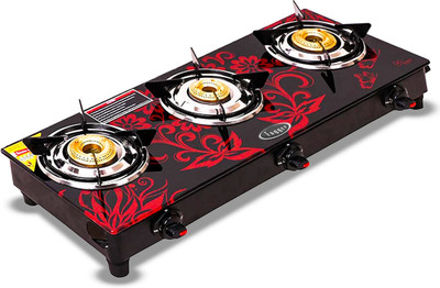 Fogger Glass Manual Gas Stove(3 Burners)