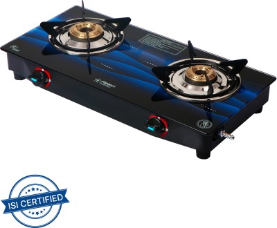 Flipkart SmartBuy Imperio Blue 2 Burners Glass Manual Gas Stove(2 Burners)