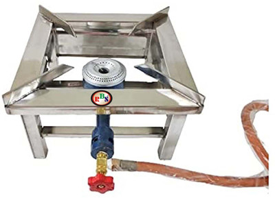 RBS Home, Kitchen, Traveling, Outdoor & Indoor Use - Silver, Manual Stainless Steel Manual Gas Stove(1 Burners)